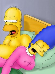 Homer is satisfying his man needs